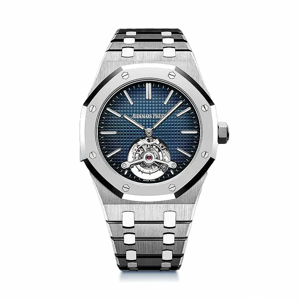 Replica Audemars Piguet Royal Oak Tourbillon 26510ST.OO.1220ST.01 Blue Dial