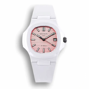 Replica Nautilus 5711/1A-018 Patek Philippe 40 mm, Rubber Strap Pink Dial