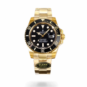 Replica Rolex Submariner 40 mm Yellow Gold 116618LN Black Dial