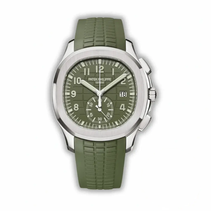 Replica Aquanaut 5968A-001 Patek Philippe Chronograph 42.2 mm, Steel, 5968A-001 Green Strap
