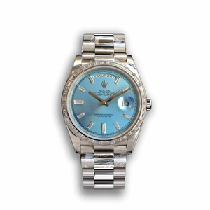 Super Clone Rolex Day-Date m228238 Ice Blue Dial Stainless Steel
