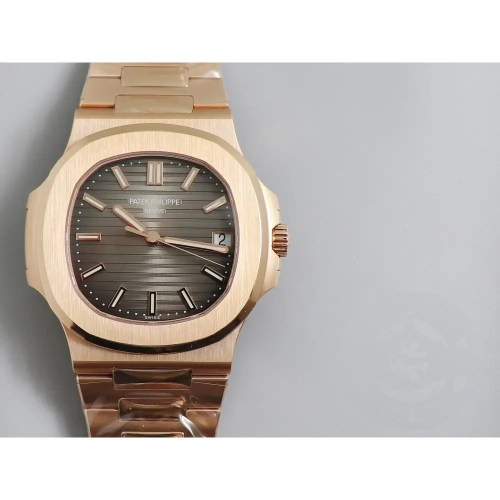Replica Nautilus 5711/1R-001 Patek Philippe 40 mm, Rose Gold, Grey Dial - Image 5