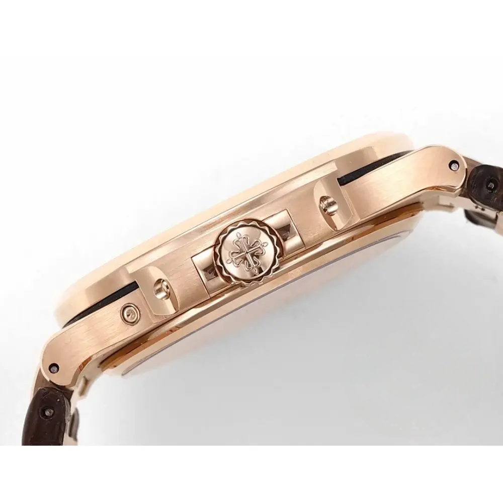 Replica Nautilus 5712R-001 Patek Philippe Moon phases. 40 mm, Rose gold, Black Dial - Image 7