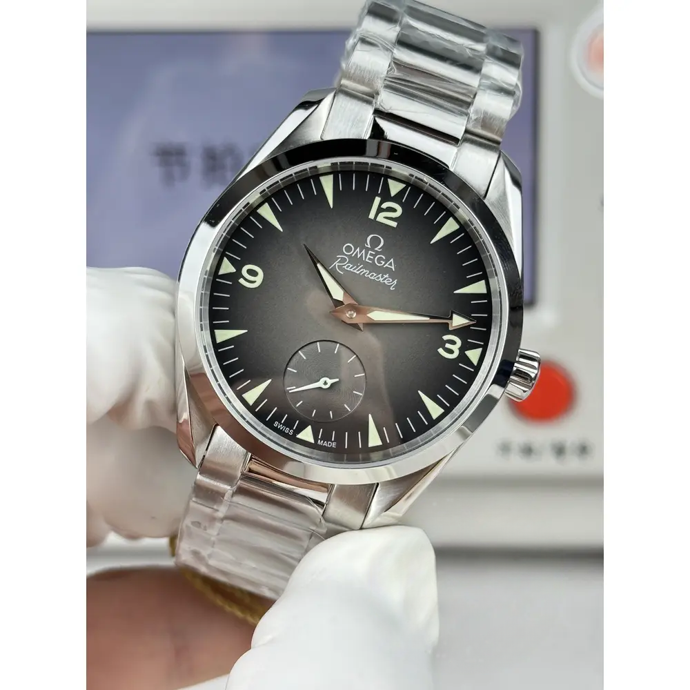 Replica Seamaster Railmaster 38mm 235.12.38.20.13.001 Grey Dial - Image 5