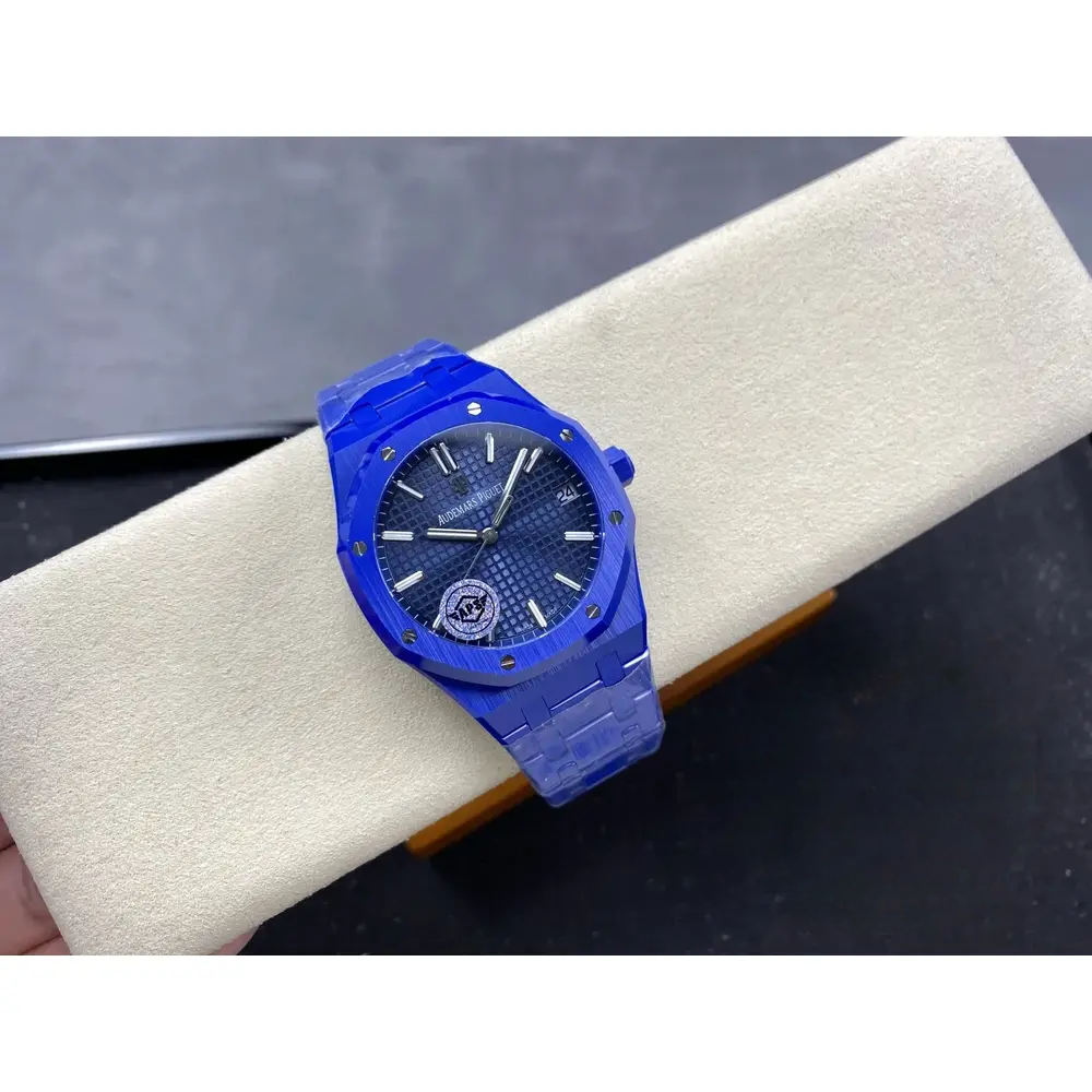 Super Clone Audemars Piguet Royal Oak Blue Dial 15500 Ceramic - Image 3