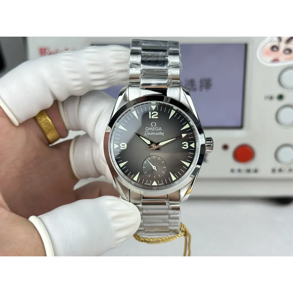 Replica Seamaster Railmaster 38mm 235.12.38.20.13.001 Grey Dial - Image 8