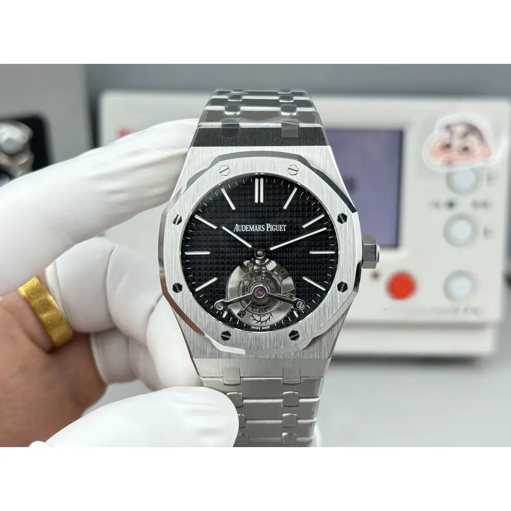 Replica Audemars Piguet Royal Oak Tourbillon 26512ST.OO.1220ST.01 Black Dial - Image 6