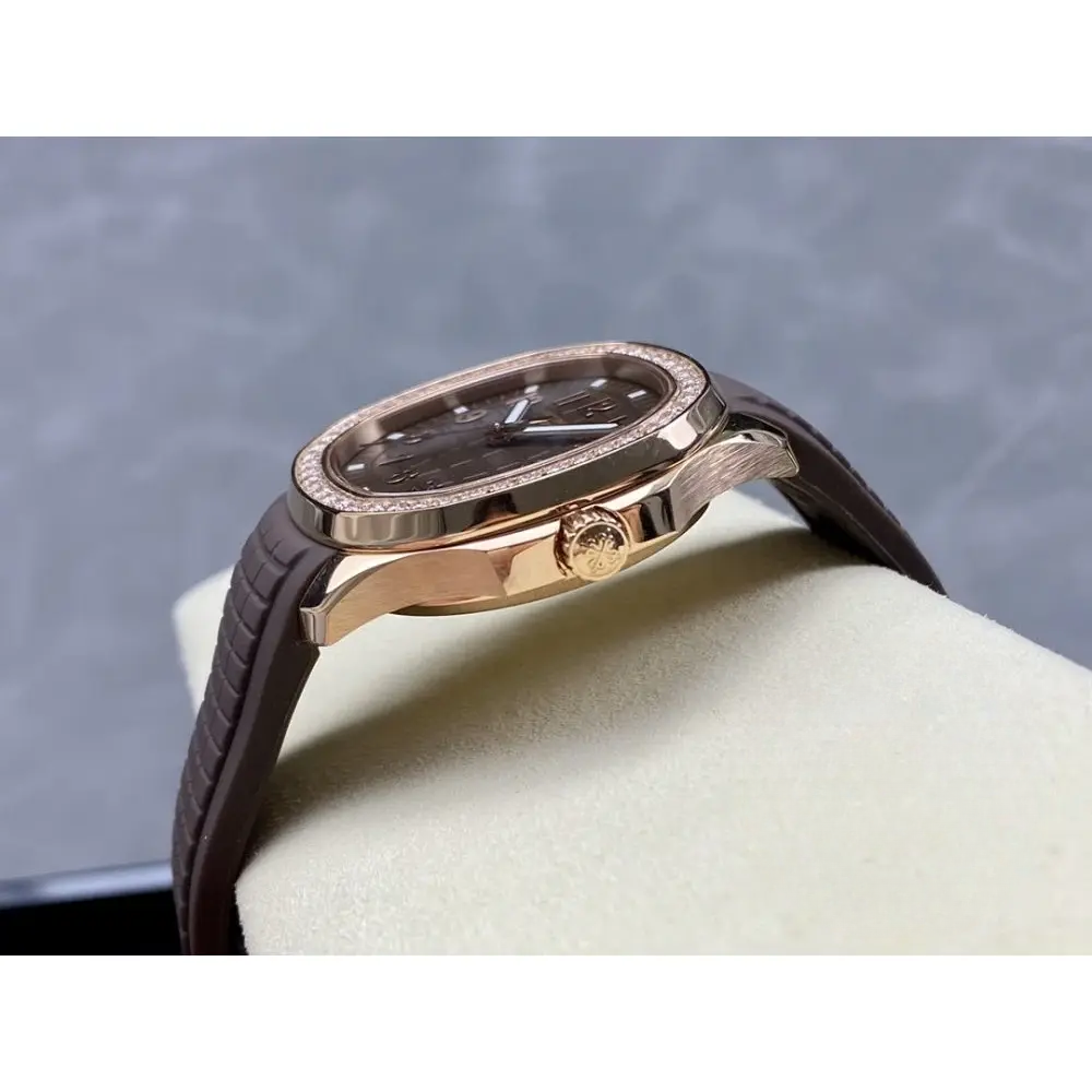 Replica Aquanaut 5268/200R-010 Patek Philippe Luce 38.8 mm, Rose gold, Brown Dial - Image 8