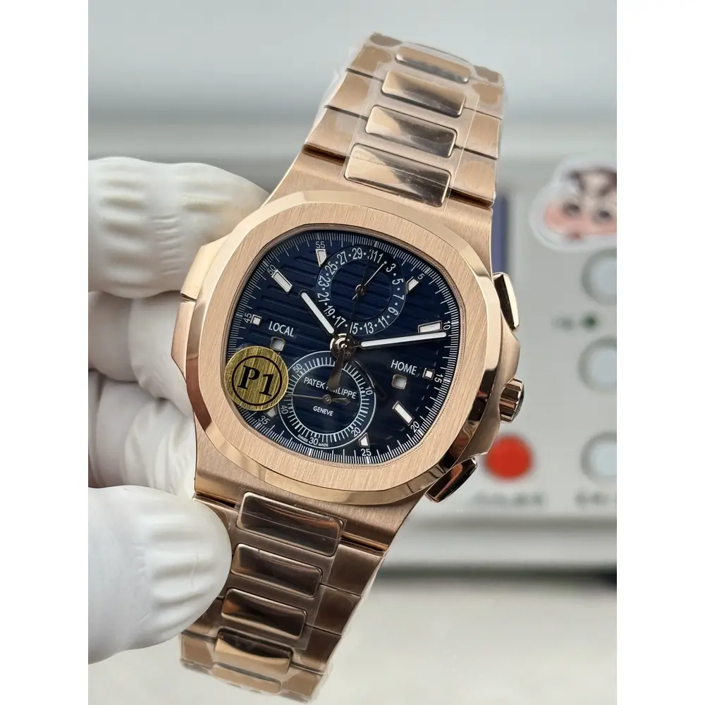 Super Clone Nautilus 5990R-001 Travel Time 40.5mm Blue Dial - Image 2