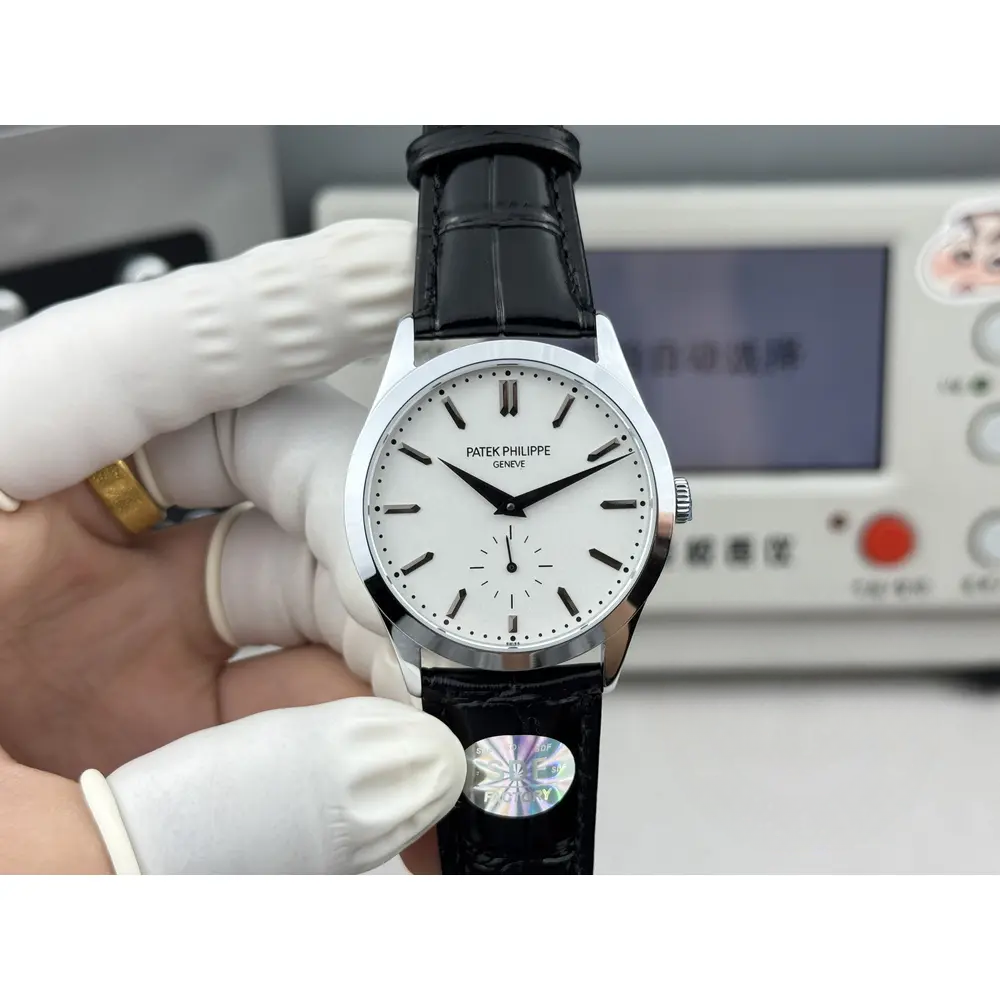 Replica Patek Philippe Calatrava 6196P-002 38mm White Dial - Image 8