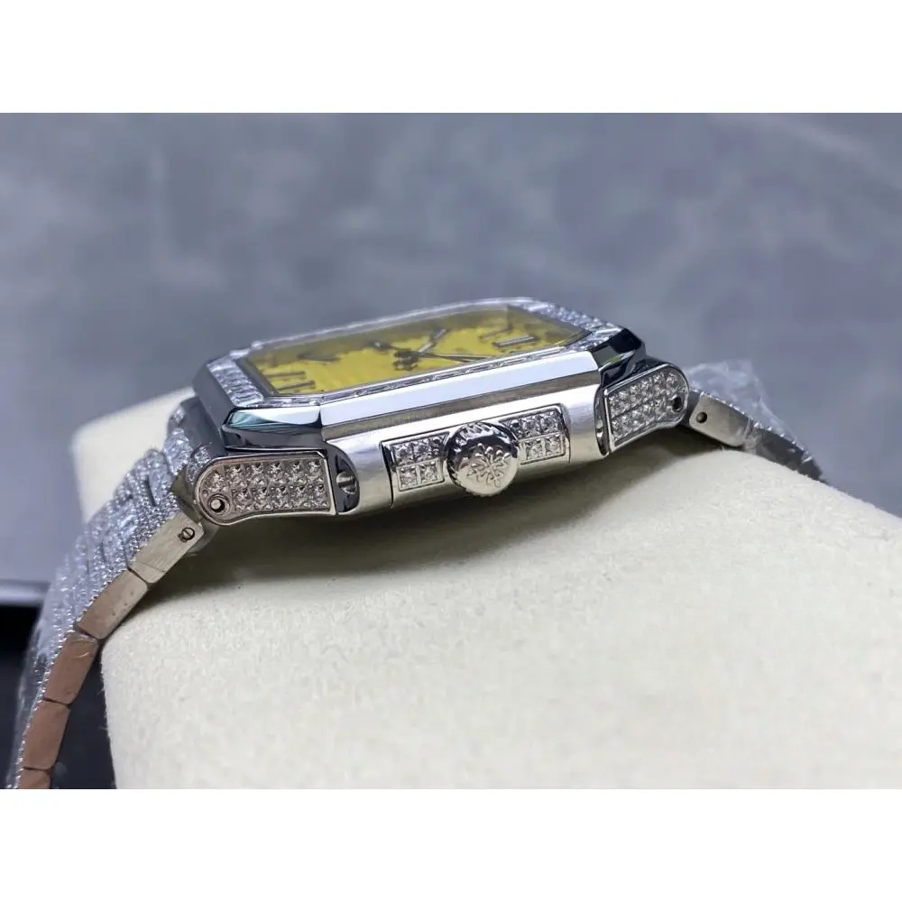 Replica Cubitus 5821/1AR Patek Philippe 45 mm Yellow Dial, Diamond - Image 6