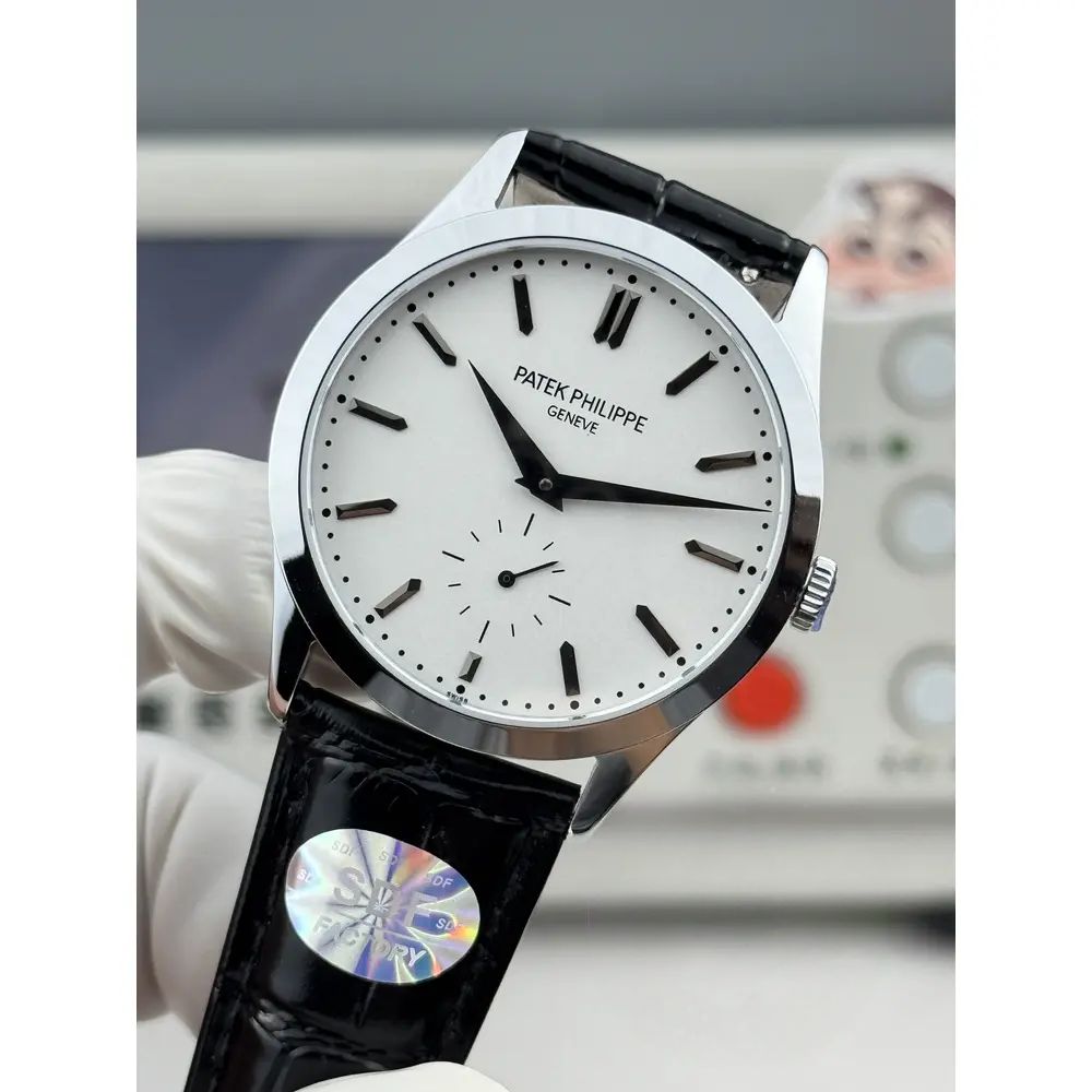 Replica Patek Philippe Calatrava 6196P-002 38mm White Dial - Image 5