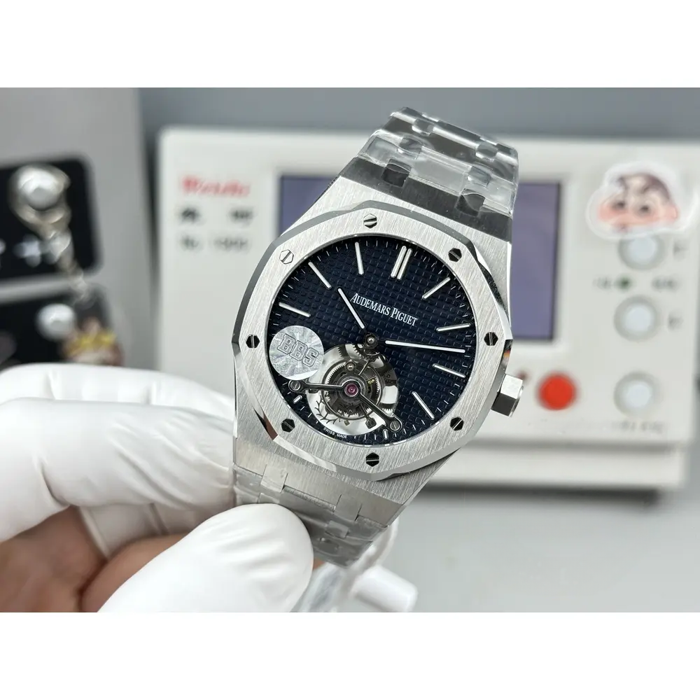 Replica Audemars Piguet Royal Oak Tourbillon 26510ST.OO.1220ST.01 Blue Dial - Image 3