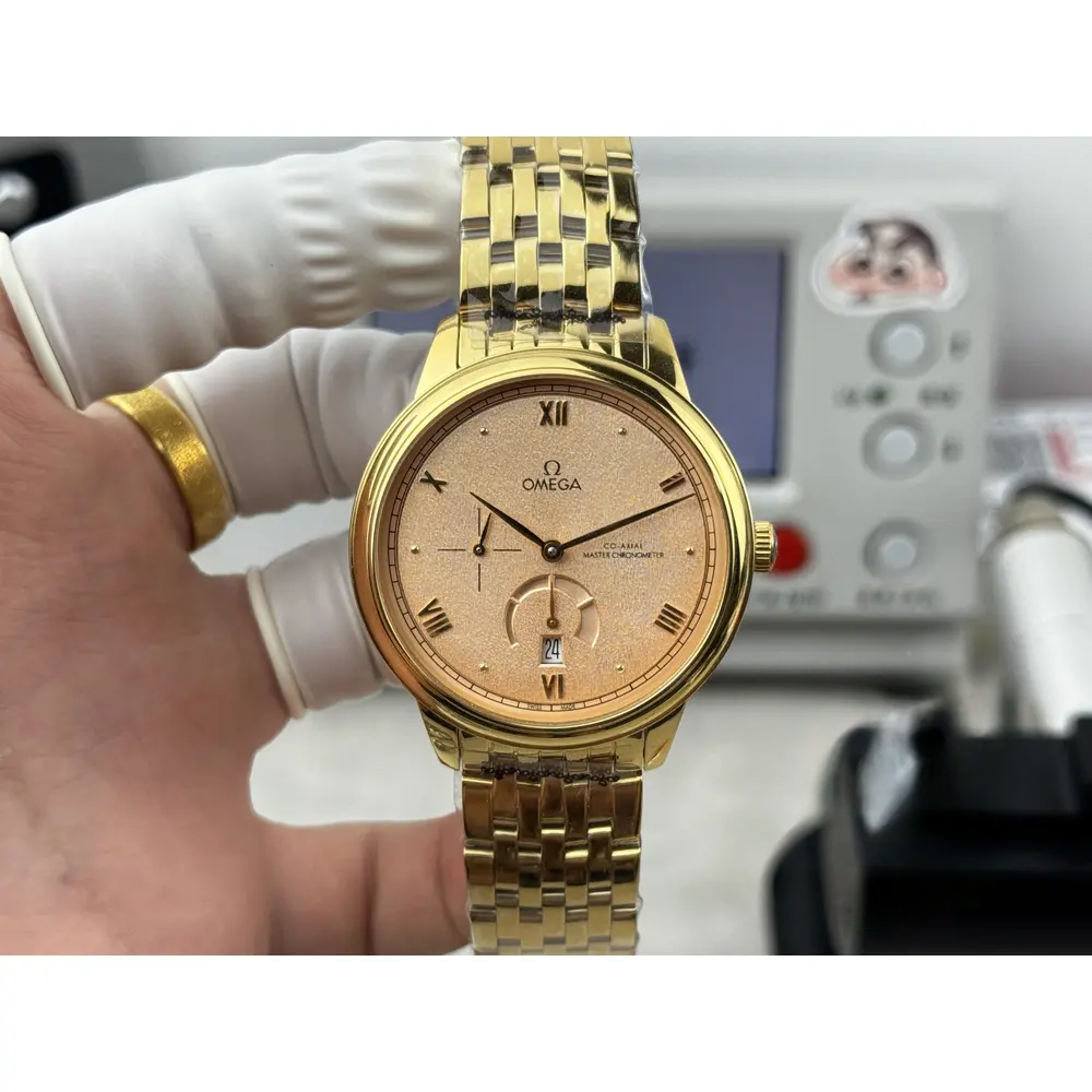 Super Clone Omega De Ville Prestige 40mm, Yellow Gold, 434.20.41.21.09.001 - Image 2
