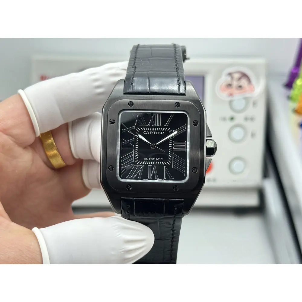 Replica Cartier Santos 100 Steel & Black Titanium W2020010 - Image 4