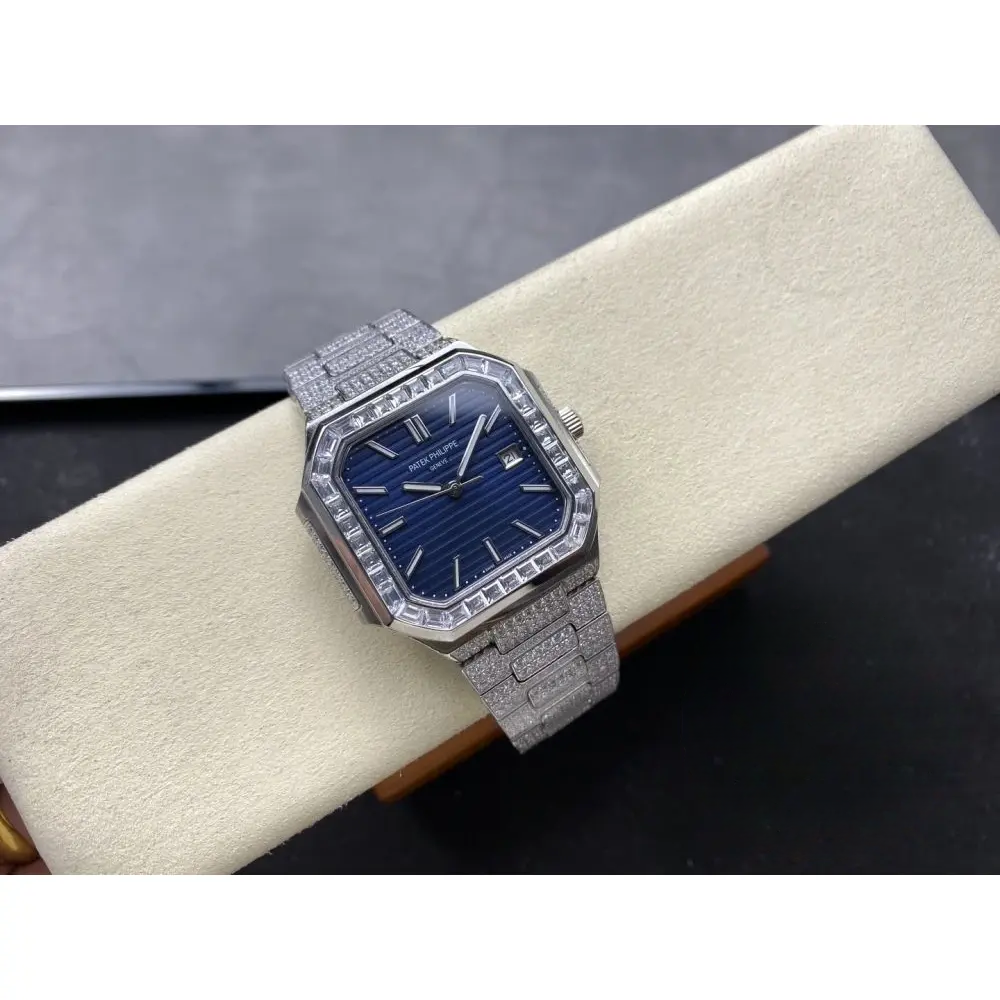 Super Clone Cubitus 5821/1AR Patek Philippe 45 mm Blue Dial, Diamond - Image 5