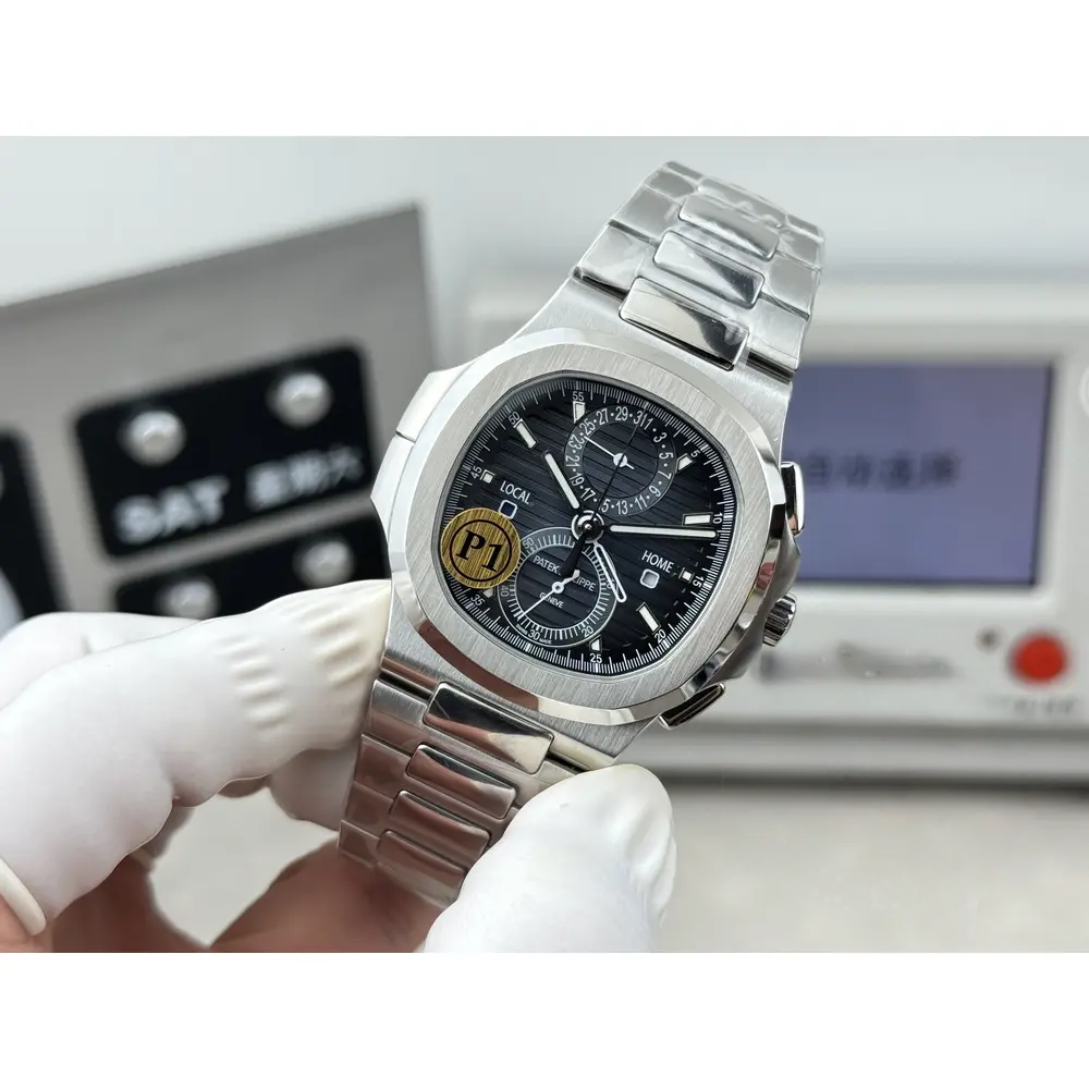 Swiss Replica Nautilus 5990R-002 Travel Time 40.5mm Black Dial - Image 5