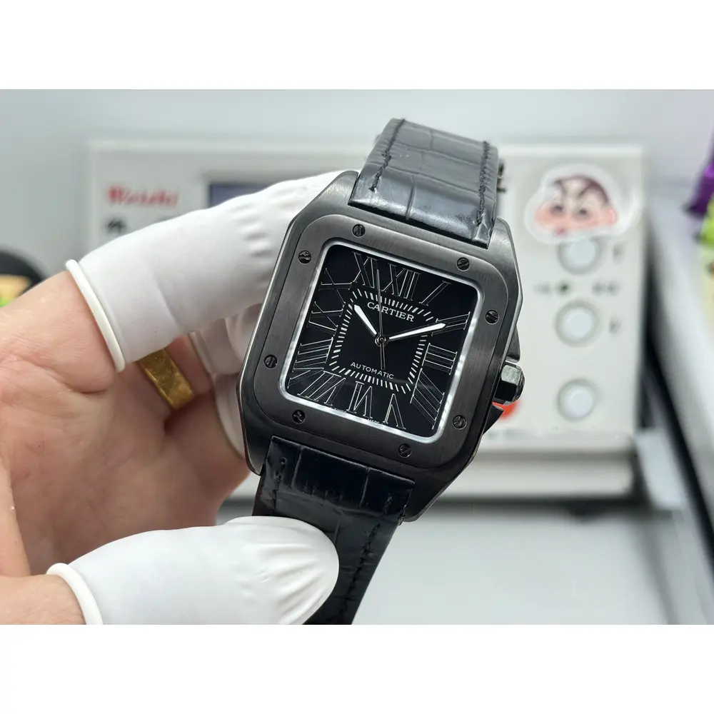 Replica Cartier Santos 100 Steel & Black Titanium W2020010 - Image 2