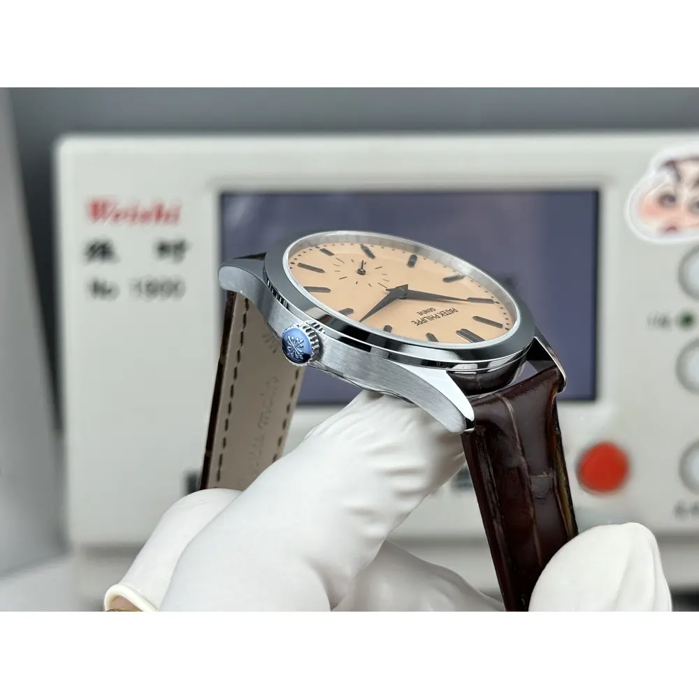 Swiss Replica Patek Philippe Calatrava 6196P-001 38mm Salmon Dial - Image 8