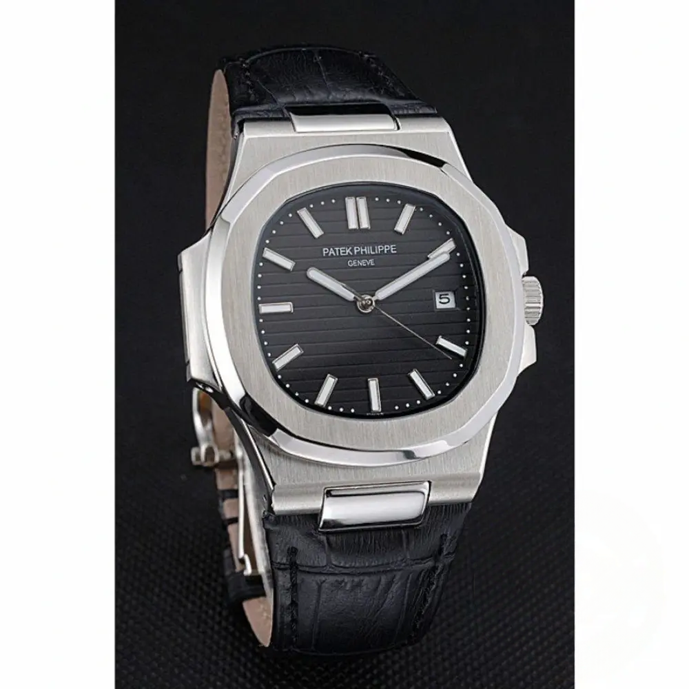 Replica Nautilus 5711G-001 Patek Philippe Dial Black 40 mm, Stainless Steel - Image 3