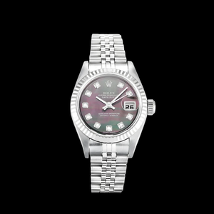 Super Clone Rolex Lady-Datejust 79174 26mm Black Mother of Pearl Dial
