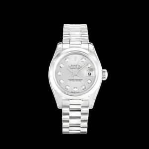 Super Clone Rolex Lady-Datejust 179166 26mm Silver Dial
