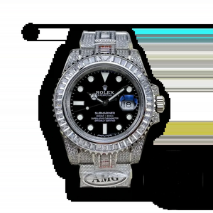 Super Clone Rolex Submariner Iced Out 116610LN 41mm Black Dial