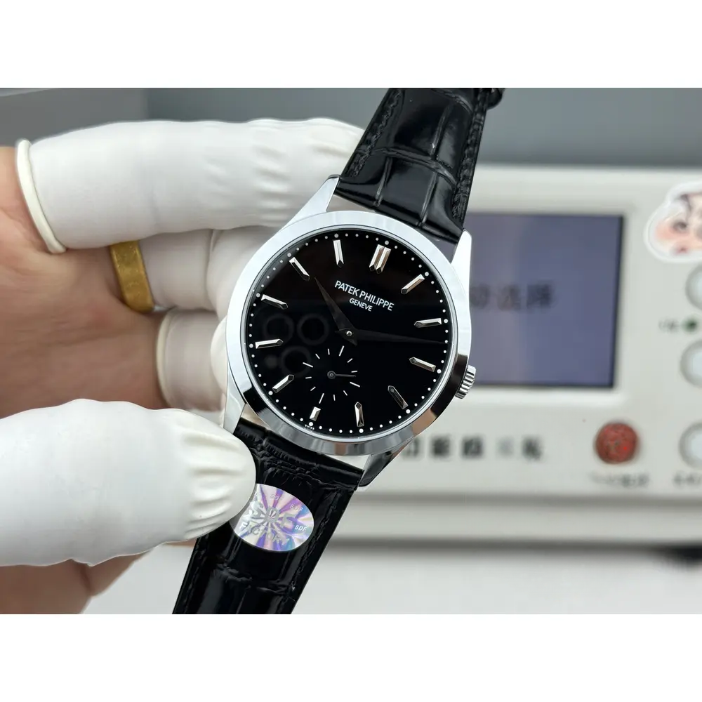 Replica Patek Philippe Calatrava 6196P-003 38mm White Gold, Black Dial - Image 4