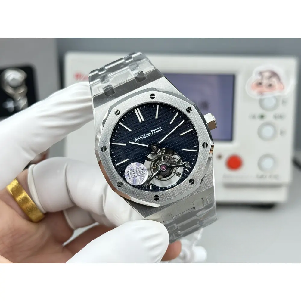 Replica Audemars Piguet Royal Oak Tourbillon 26510ST.OO.1220ST.01 Blue Dial - Image 5