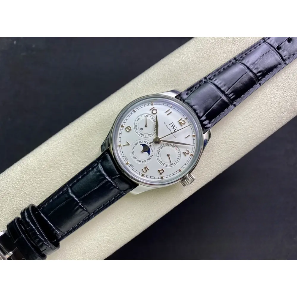 Swiss Replica Portugieser Perpetual Calendar 42mm Silver IW344203 - Image 3