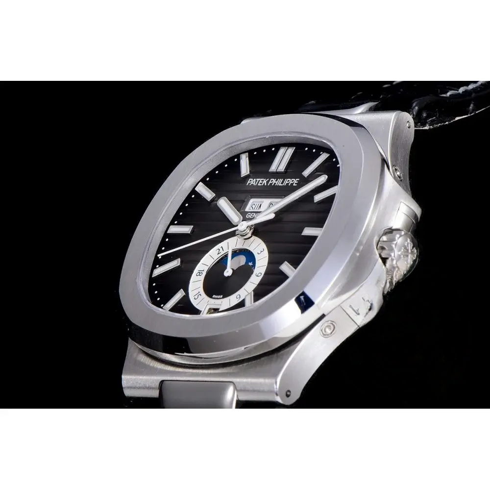 Replica Nautilus 5726A-001 Patek Philippe Annual Calendar, Moon phases. 40.5 mm, Steel, Dark Dial - Image 7