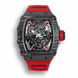 Super Clone Richard Mille35-02 Red Rubber Strap