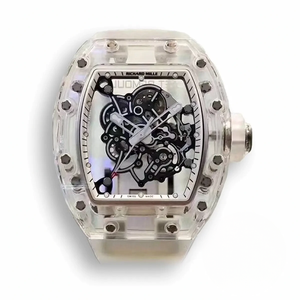Super Clone Richard Mille 055 Glass Transparent White Bezel
