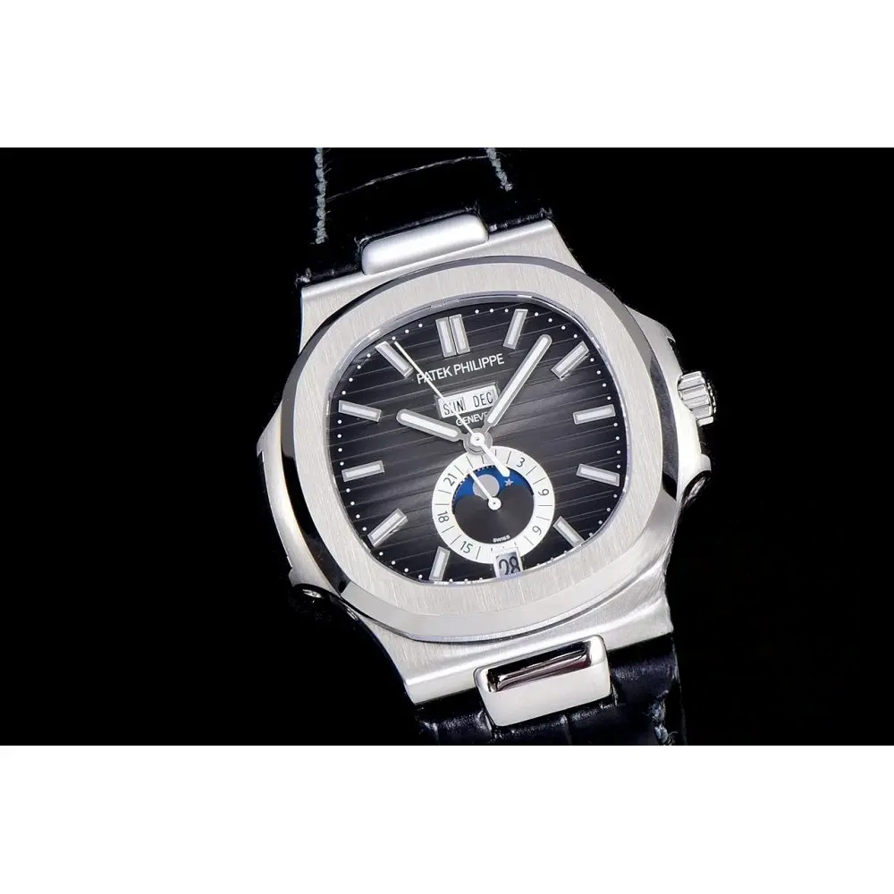 Replica Nautilus 5726A-001 Patek Philippe Annual Calendar, Moon phases. 40.5 mm, Steel, Dark Dial - Image 3