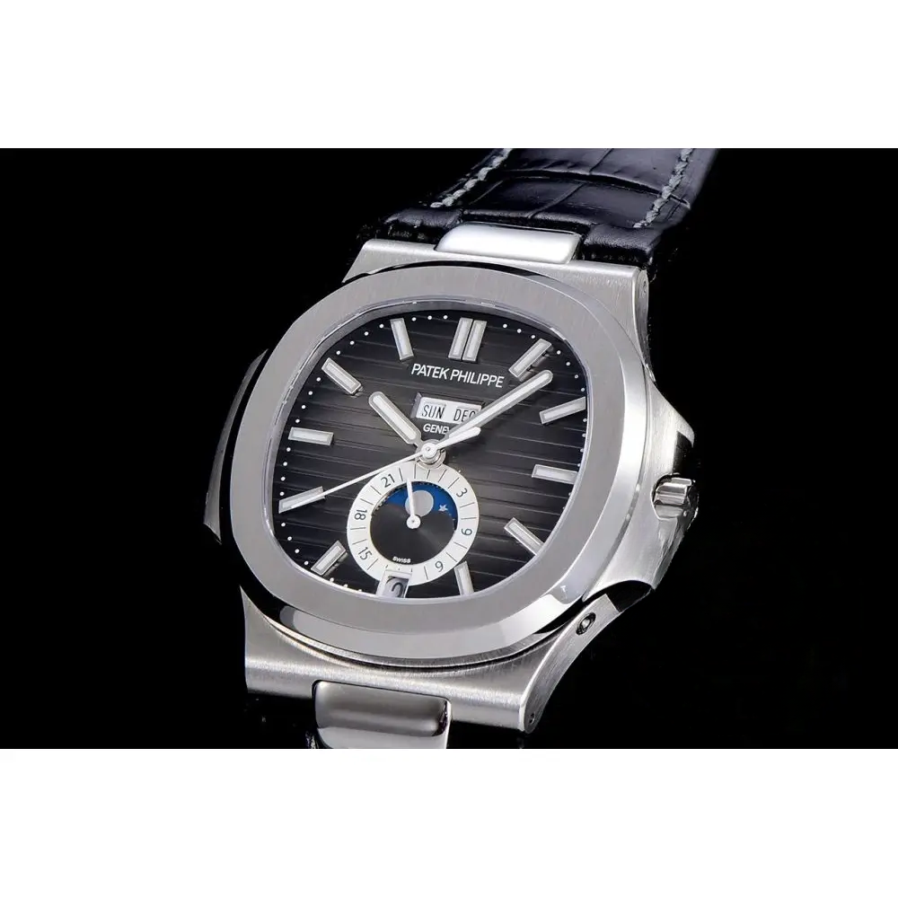 Replica Nautilus 5726A-001 Patek Philippe Annual Calendar, Moon phases. 40.5 mm, Steel, Dark Dial - Image 4