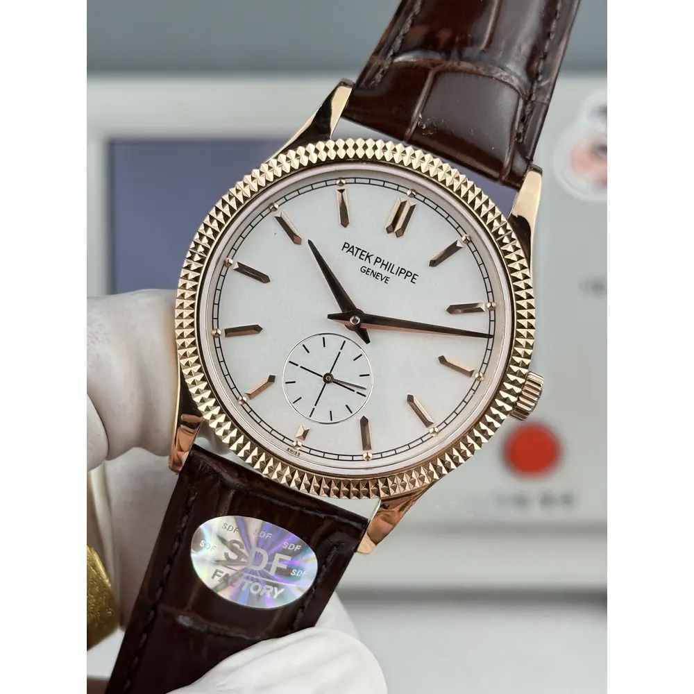 Super Clone Calatrava Patek 6119R-001 Rose Gold 39mm Dial - Image 7