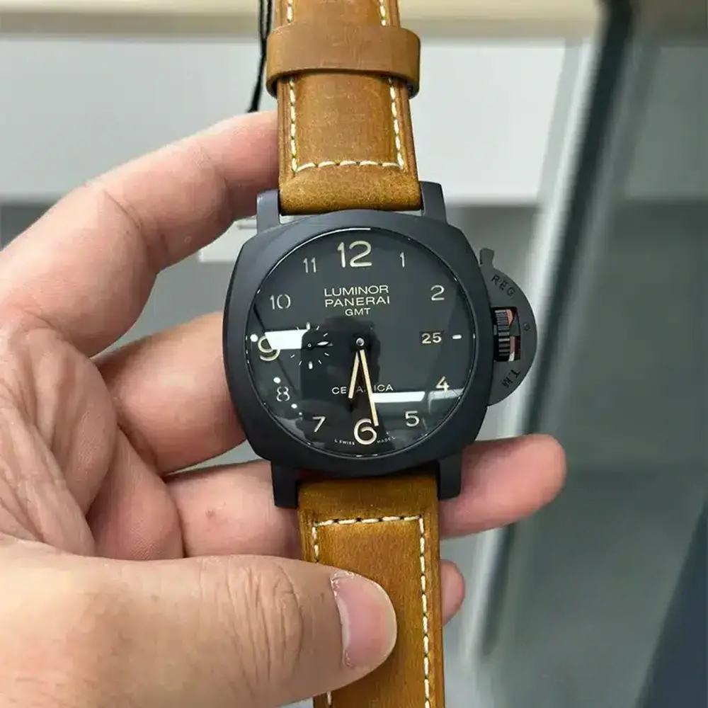 Replica Panerai Luminor 1950 3 Days GMT Automatic Ceramica PAM 441 - Image 2