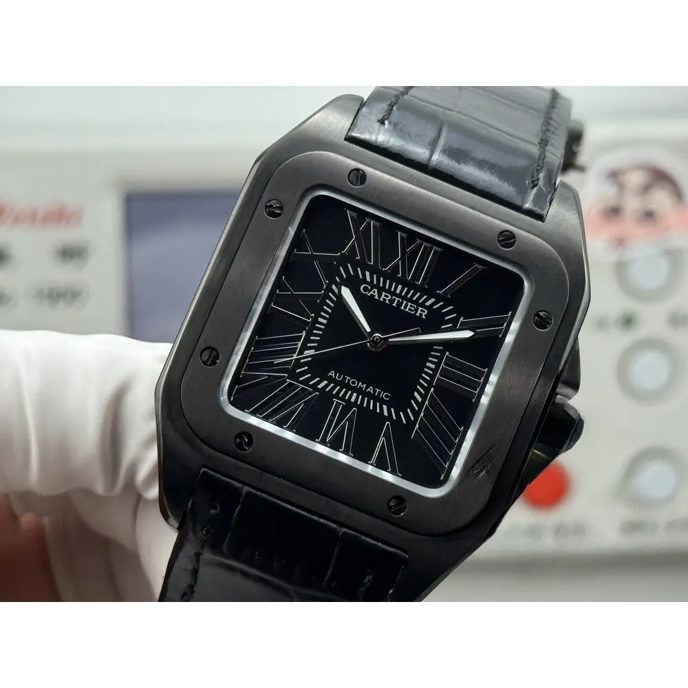 Replica Cartier Santos 100 Steel & Black Titanium W2020010 - Image 8