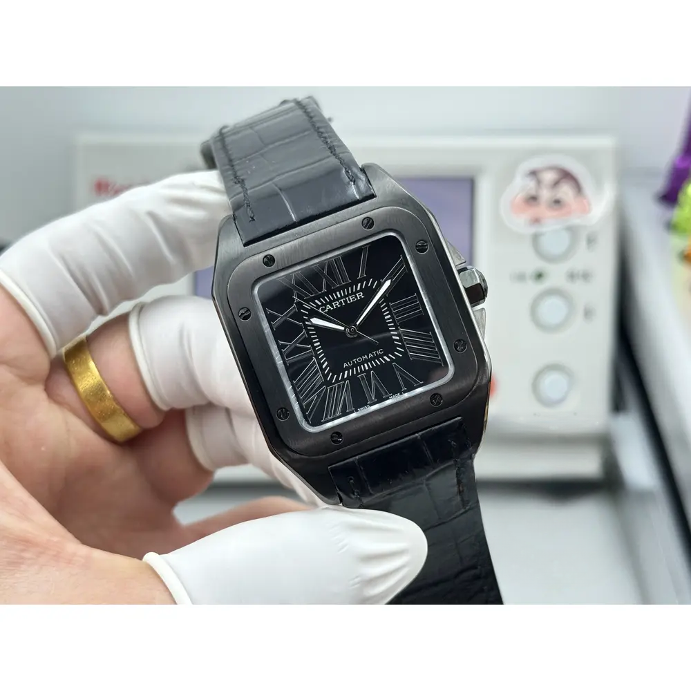 Replica Cartier Santos 100 Steel & Black Titanium W2020010 - Image 3