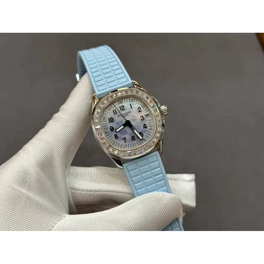 Super Clone Aquanaut 5072R-001 Patek Philippe 35.6 mm, White gold, Blue dial - Image 3