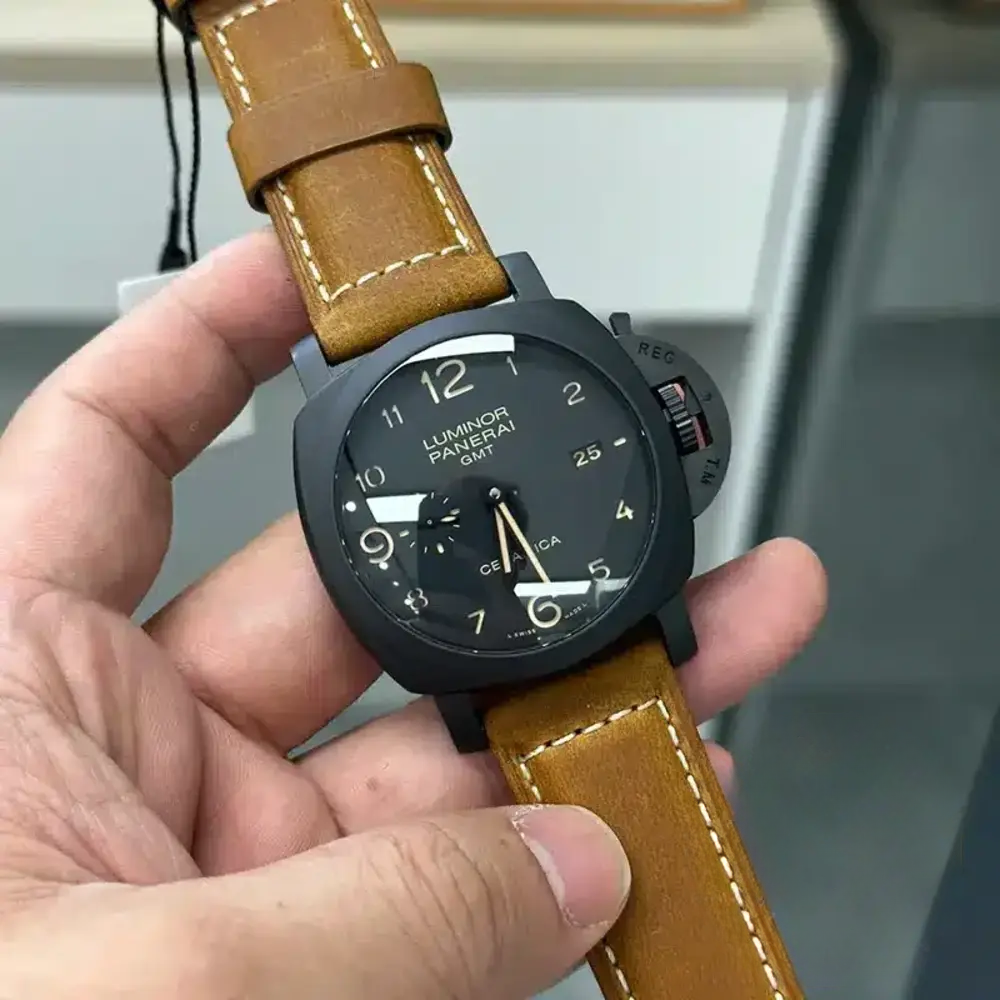 Replica Panerai Luminor 1950 3 Days GMT Automatic Ceramica PAM 441 - Image 3