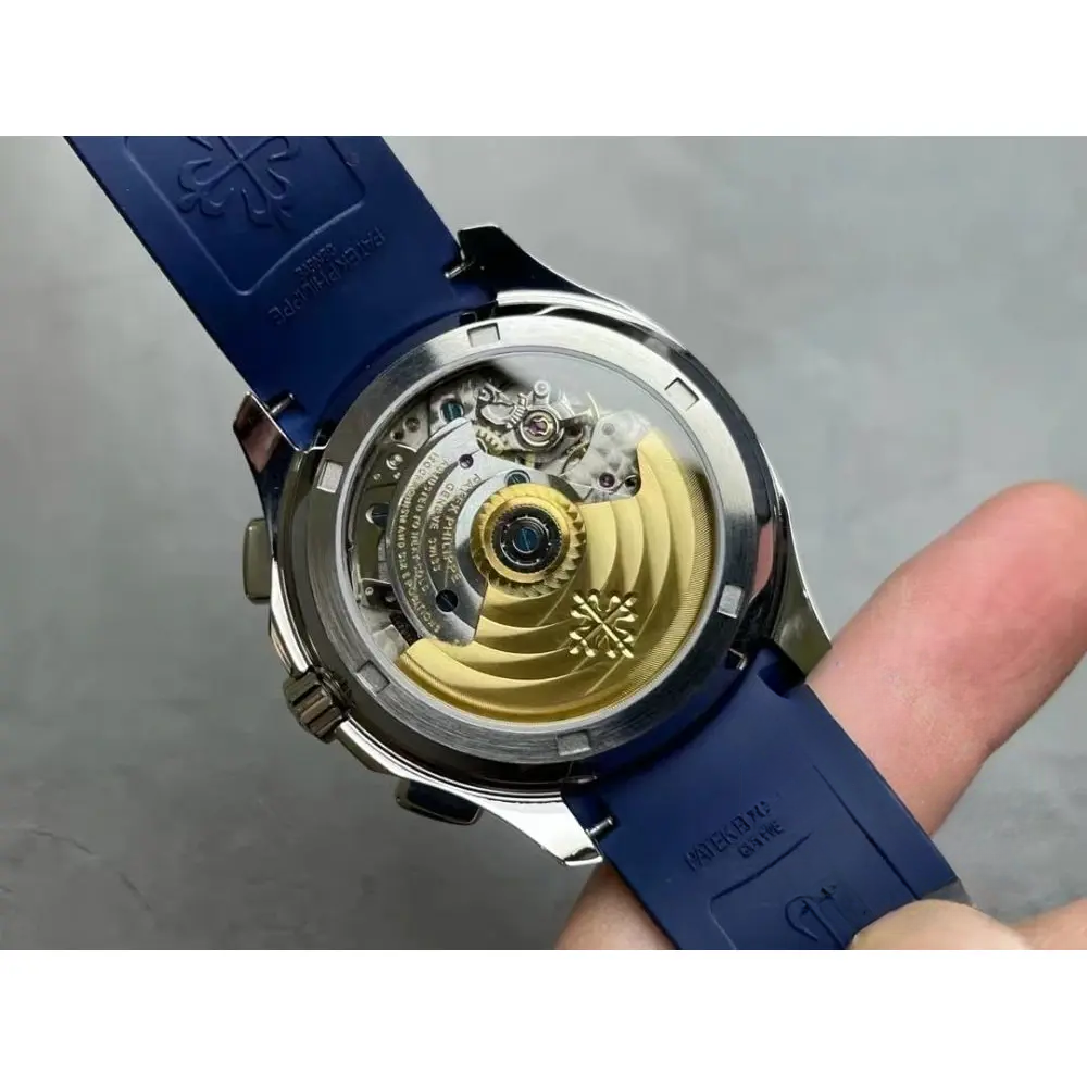 Super Clone Aquanaut 5968A-001 Patek Philippe Chronograph 42.2 mm, Steel, 5968A-001 Blue Strap - Image 4