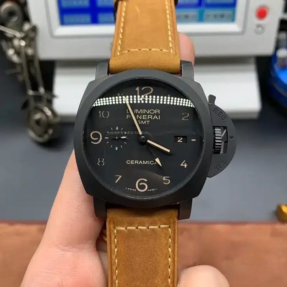 Replica Panerai Luminor 1950 3 Days GMT Automatic Ceramica PAM 441 - Image 8