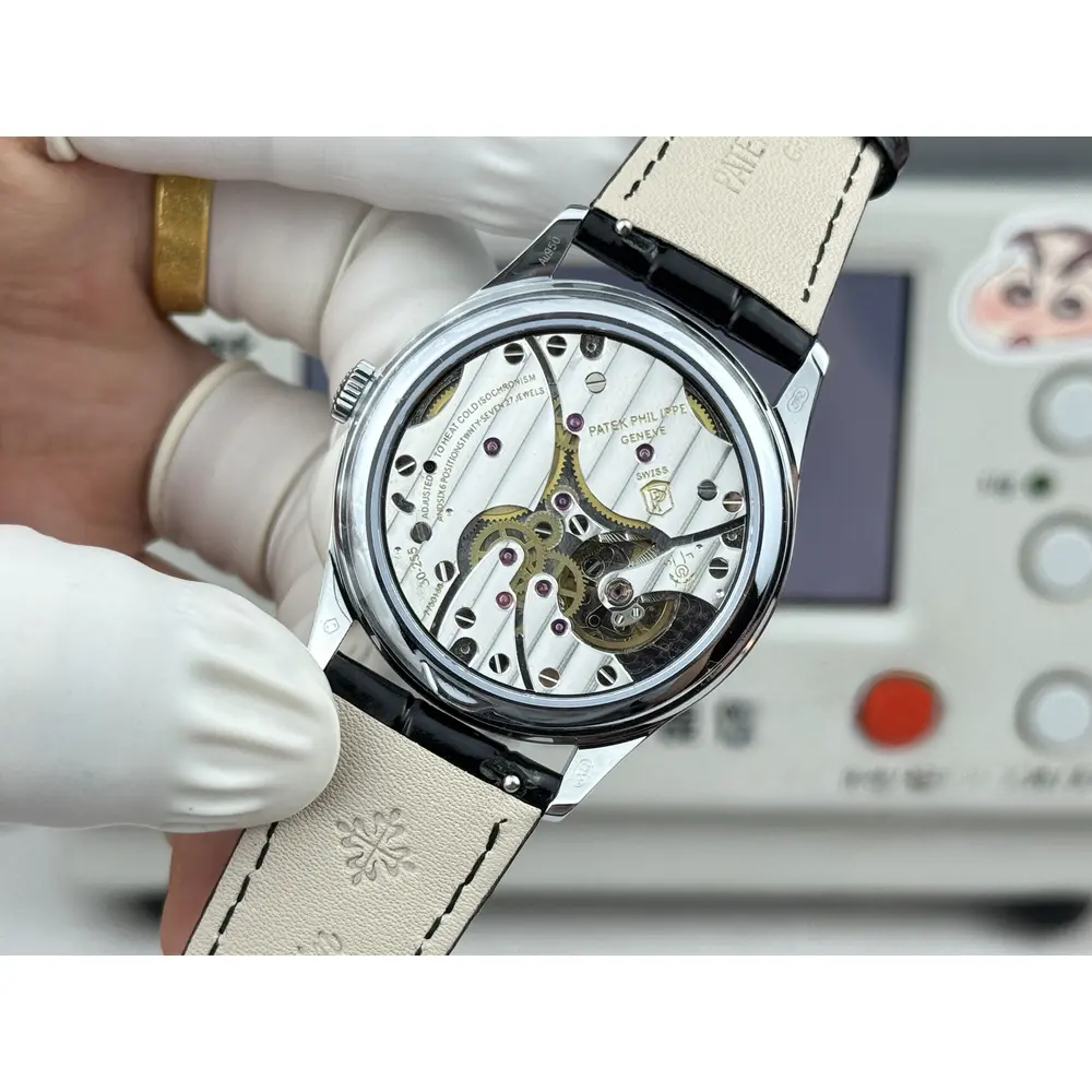 Replica Patek Philippe Calatrava 6196P-003 38mm White Gold, Black Dial - Image 3