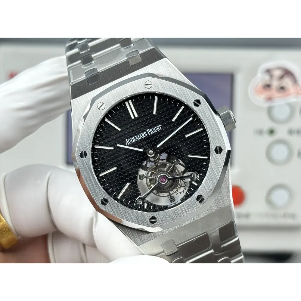 Replica Audemars Piguet Royal Oak Tourbillon 26512ST.OO.1220ST.01 Black Dial - Image 4