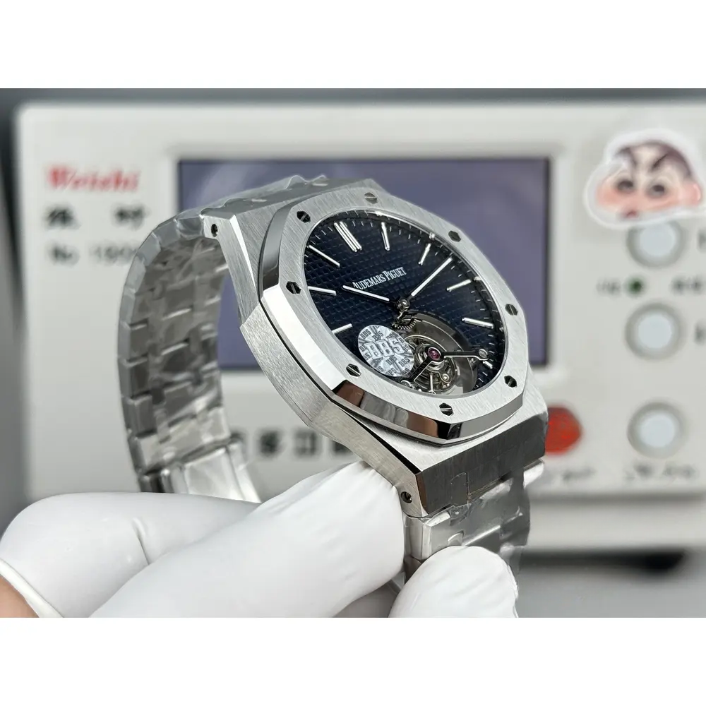 Replica Audemars Piguet Royal Oak Tourbillon 26510ST.OO.1220ST.01 Blue Dial - Image 6