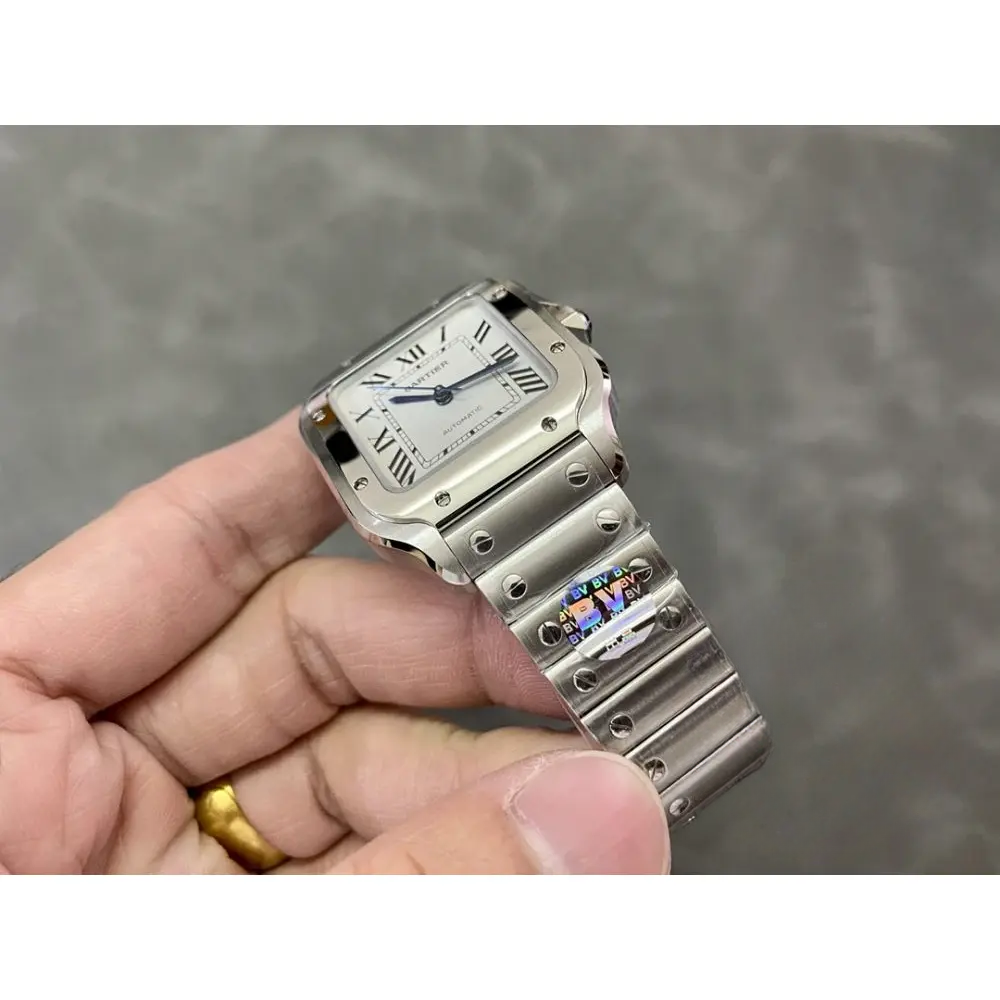 Replica Cartier Santos Silver Stainless Steel WSSA0010 - Image 4