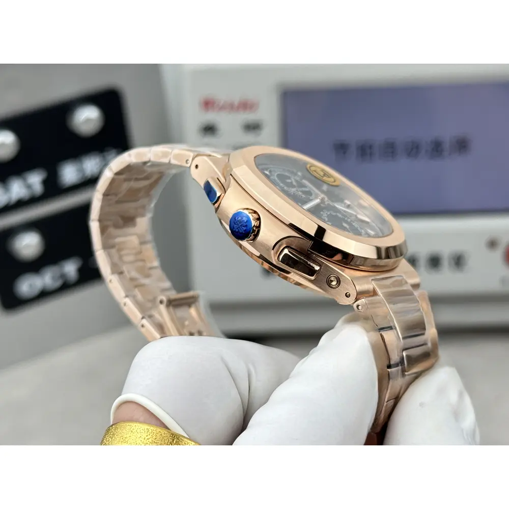 Super Clone Nautilus 5990R-001 Travel Time 40.5mm Blue Dial - Image 5