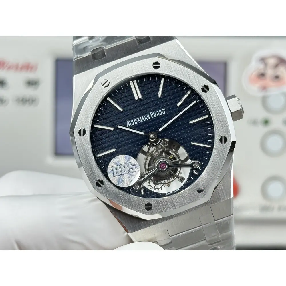 Replica Audemars Piguet Royal Oak Tourbillon 26510ST.OO.1220ST.01 Blue Dial - Image 4