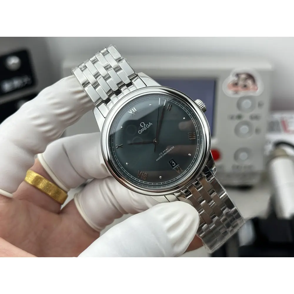 Super Clone Omega De Ville Prestige 40 mm, Green Dial 434.10.40.20.10.001 - Image 3